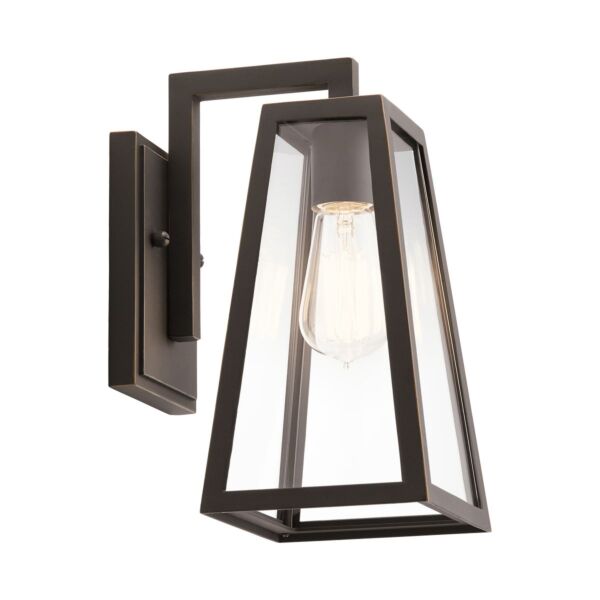 Kichler Lighting - Delison - KL-DELISON-S-RZ - Oil Rubbed Bronze Clear Glass IP44 Outdoor Wall Light