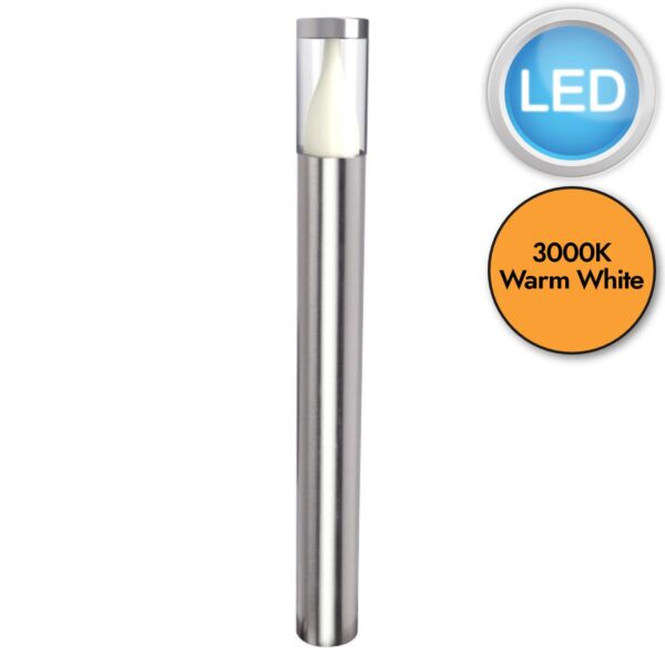 Lutec - Virgo - 7008201001 - LED Stainless Steel Clear IP44 Outdoor Post Light