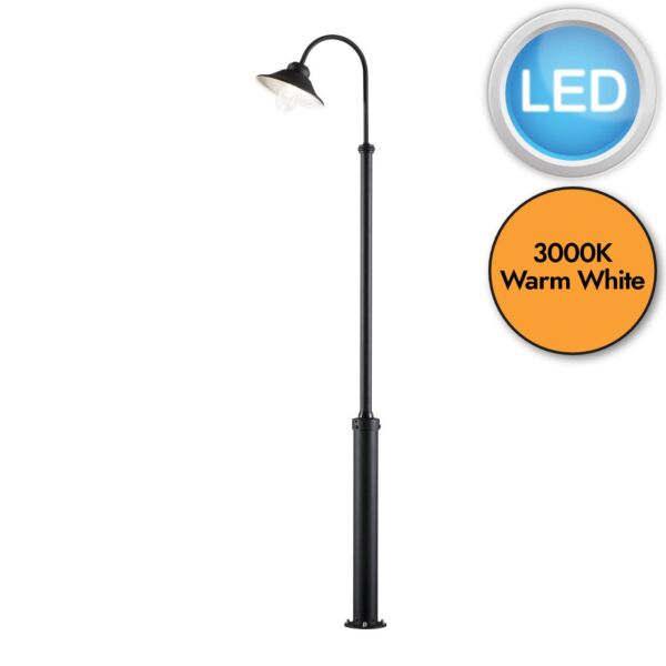 Konstsmide - Vega - 563-750 - LED Black Outdoor Lamp Post