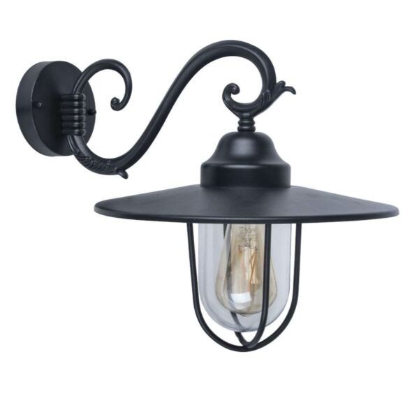 Lutec - Lucy - 5291401012 - Black Clear Glass IP44 Outdoor Wall Light