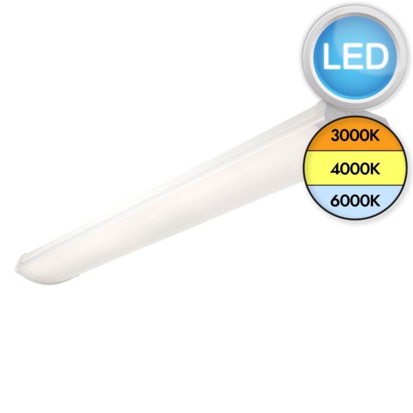 Saxby Lighting - DualLED 4FT - 101336 - LED White Opal Strip Ceiling Light