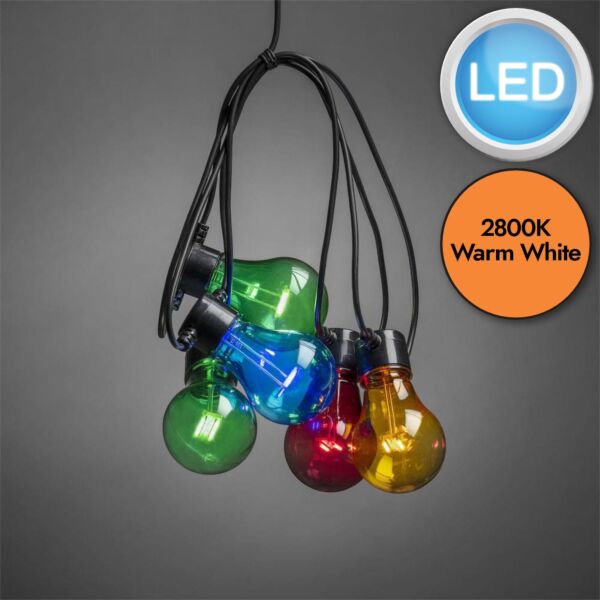 Konstsmide - Festoon LED light set 10 multicolour bulb - 2378-500EE