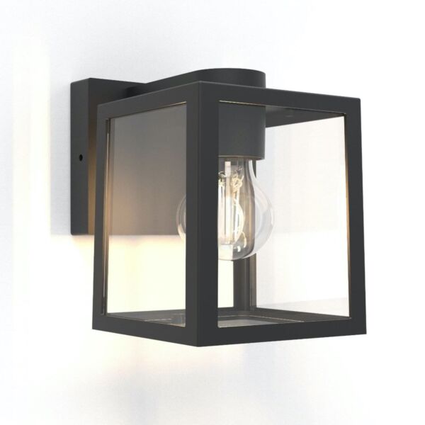 Lutec - Shiva - 5206501012 - Black Clear Glass IP44 Outdoor Wall Light