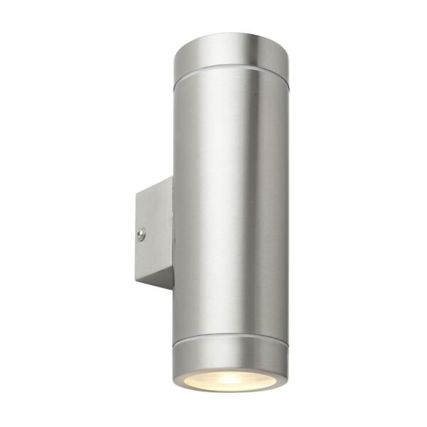 Saxby Lighting - Palin - 98437 - Stainless Steel Clear Glass 2 Light IP44 Large Outdoor Wall Washer Light