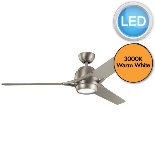 Elstead - Kichler - Zeus - 152cm Fan - Brushed Nickel