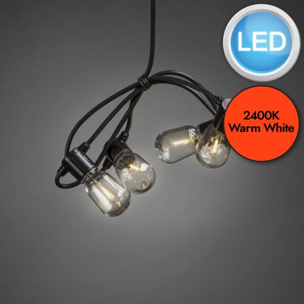 Konstsmide - Festoon LED light set 20 amber bulb - 2386-800EE