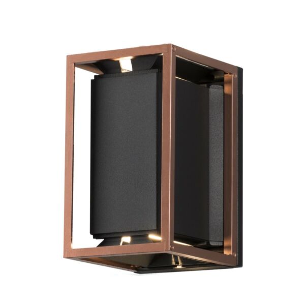 Konstsmide - Vale - 423-759 - Black 2 Light IP44 Outdoor Half Lantern Wall Light