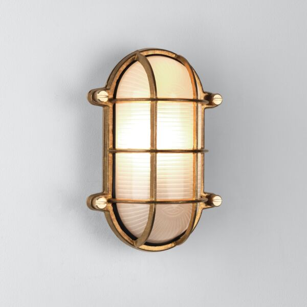 Astro Lighting - Thurso Oval 1376006 - Cast Brass IP44 Wall Light