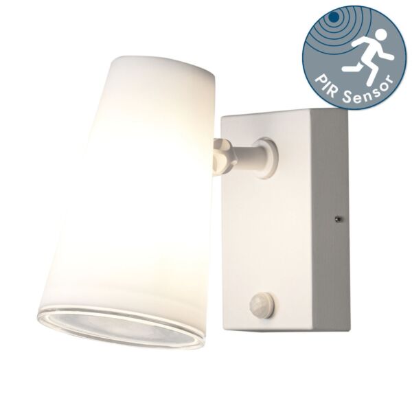 Konstsmide - Fano - 7873-250 - White IP54 Outdoor Sensor Wall Light