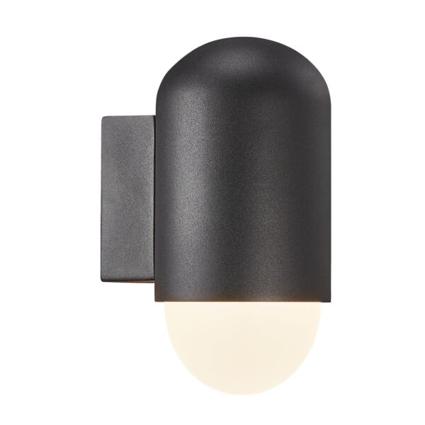 Nordlux - Heka - 2118211003 - Black Opal Glass IP44 Outdoor Wall Light