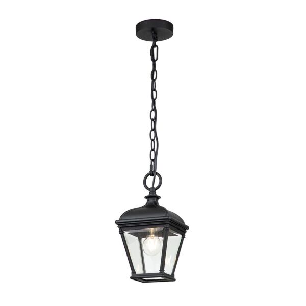 Elstead Lighting - Bayview - BAYVIEW-8M-BK - Black Clear Glass IP44 Outdoor Ceiling Pendant Light