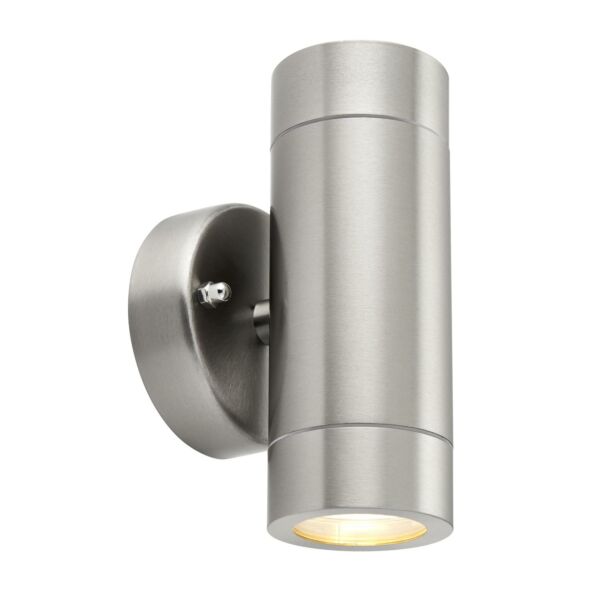 Saxby Lighting - Palin - 13802 - Stainless Steel Clear Glass 2 Light IP44 Medium Outdoor Wall Washer Light