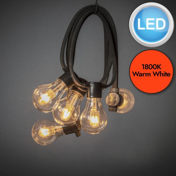 Konstsmide - Festoon LED light set 10 amber replaceable bulb - 2392-800EE