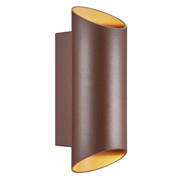 Nordlux - Nico Round 22 - 2218231009 - Rustic Brown 2 Light IP54 Outdoor Wall Washer Light