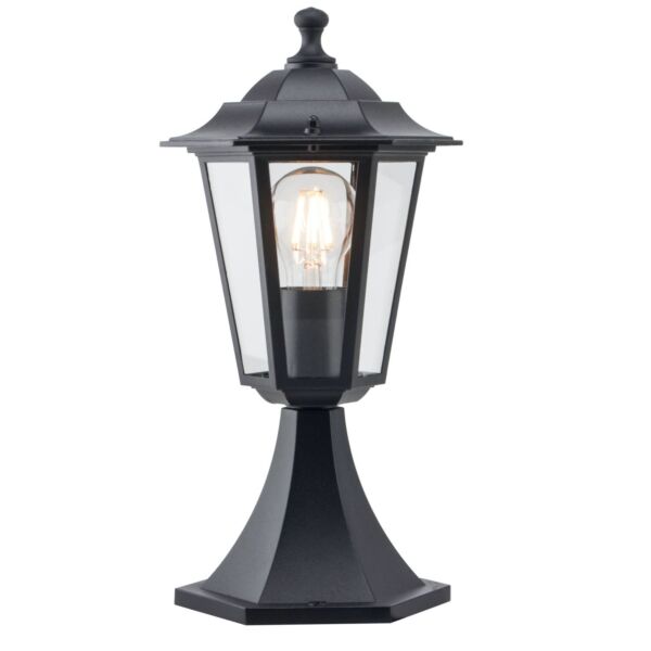 Eversham - Black Six Sided IP44 Outdoor Post Light