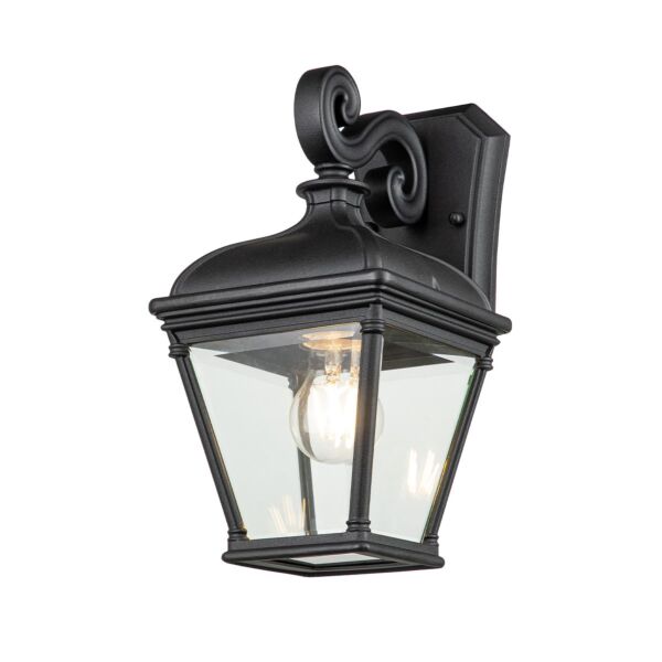 Elstead Lighting - Bayview - BAYVIEW-2M-BK - Black Clear Glass IP44 Outdoor Wall Light