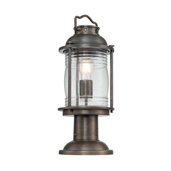 Kichler Lighting - Ashland Bay - KL-ASHLANDBAY3-M-BU - Burnished Bronze Clear Seeded Glass IP44 Outdoor Post Light