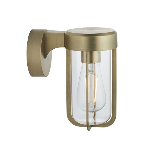 Bothy - Brushed Gold Outdoor Wall Light Clear Glass