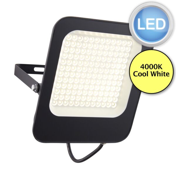 Saxby Lighting - Guard - 107636 - LED Black Clear Glass IP65 Outdoor Floodlight