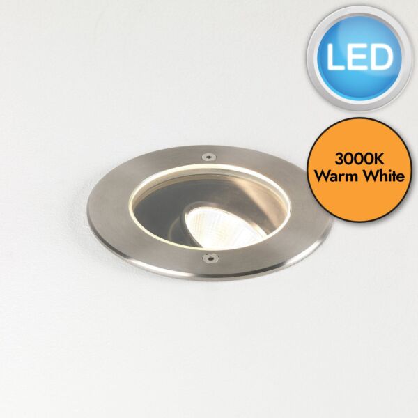 Astro Lighting - Cromarty 120 LED 1378004 - Coastal IP67 Brushed Stainless Steel Ground Light