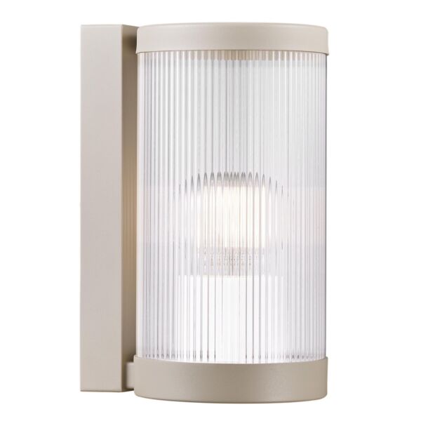 Nordlux - Coupar - 2218061008 - Sand Clear Ribbed Glass IP54 Outdoor Wall Light