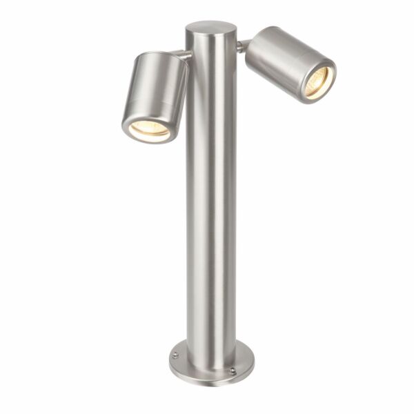 Saxby Lighting - Atlantis - 70848 - Marine Grade Stainless Steel Clear Glass 2 Light IP65 Tall Outdoor Post Light