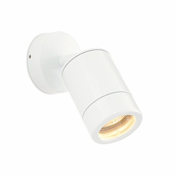 Saxby Lighting - Odyssey - St5010W - White Clear Glass IP65 Outdoor Wall Spotlight