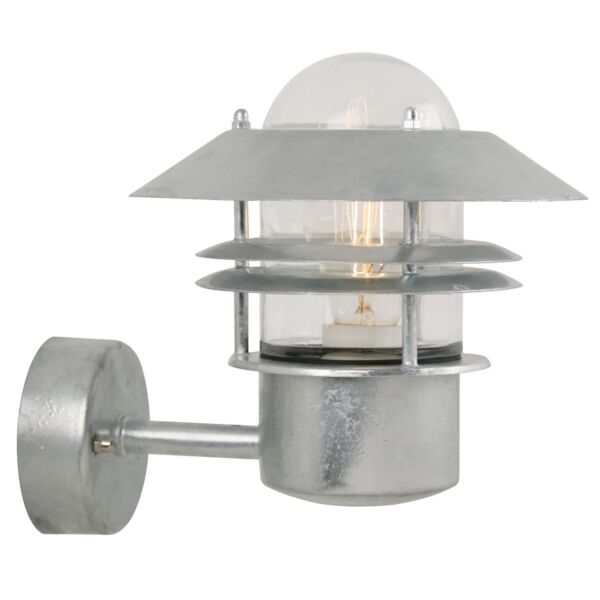 Nordlux - Blokhus - 25011031 - Galvanized Steel Clear Glass IP54 Outdoor Wall Light