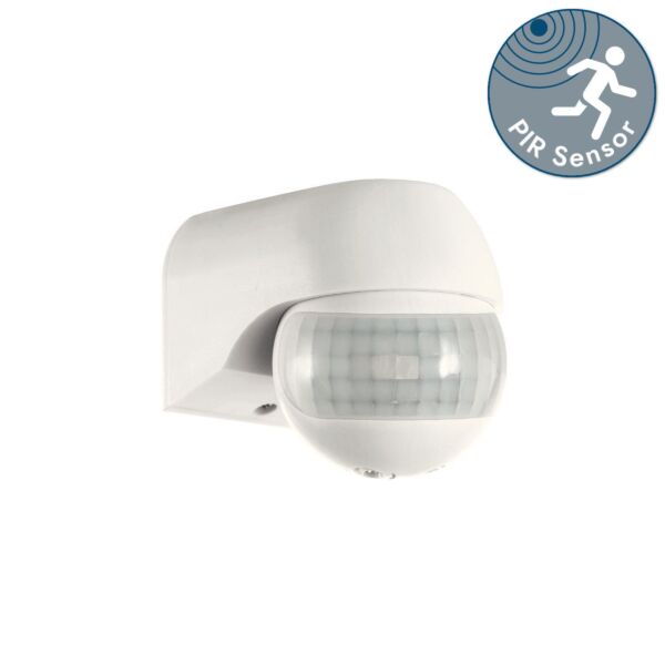 Saxby Lighting - PIR security detector - 90975 - White IP44 Outdoor Sensor