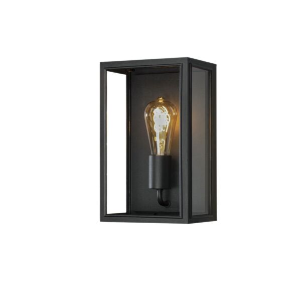 Konstsmide - Carpi - 7347-750 - Black IP44 Outdoor Half Lantern Wall Light