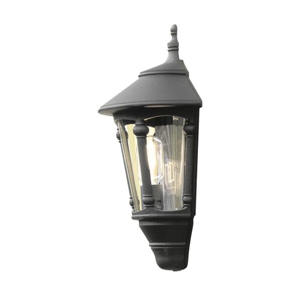 Konstsmide - Virgo - 569-750 - Black Outdoor Half Lantern Wall Light