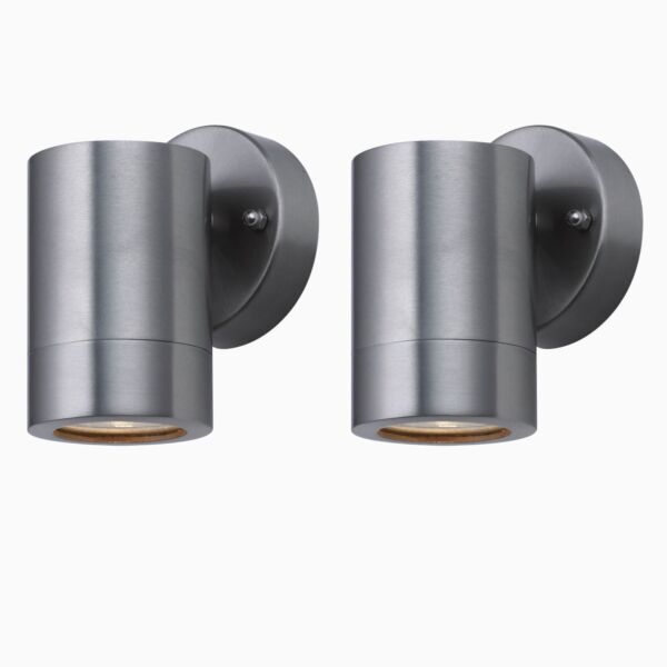 Set of 2 Blaze - Stainless Steel IP44 Outdoor Wall Washer Lights