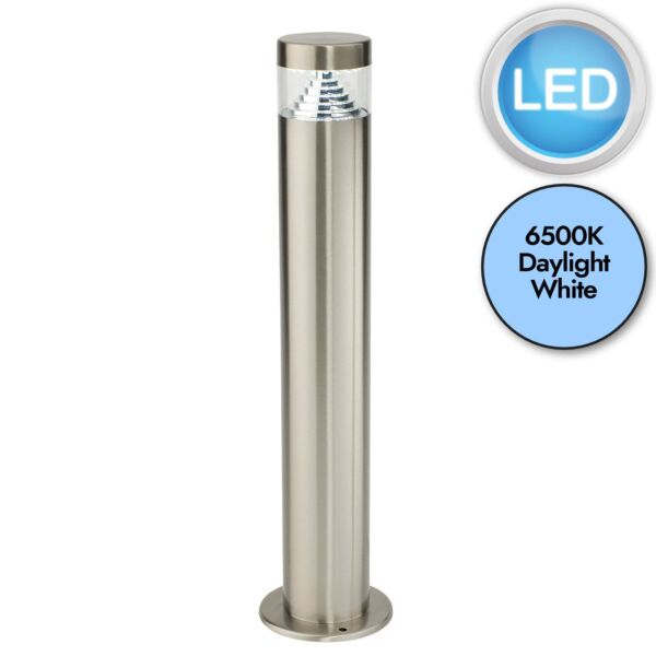 Saxby Lighting - Pyramid - 13929 - LED Stainless Steel Clear IP44 Short Outdoor Post Light