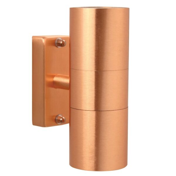 Nordlux - Tin - 21279930 - Copper Clear Glass 2 Light IP54 Outdoor Wall Washer Light