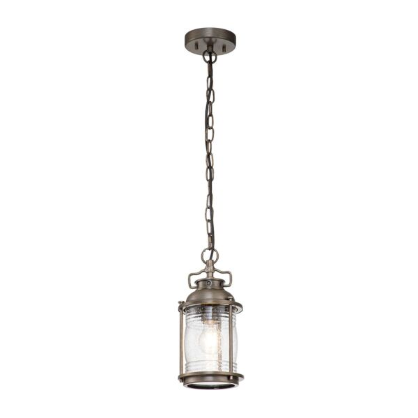 Kichler Lighting - Ashland Bay - KL-ASHLANDBAY8-S-BU - Burnished Bronze Clear Seeded Glass IP44 Outdoor Ceiling Pendant Light