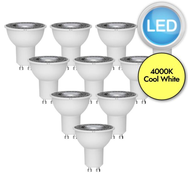 10 x 4.2W LED GU10 Light Bulbs - Cool White