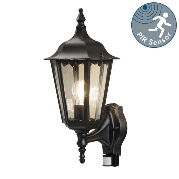 Konstsmide - Firenze - 7236-750 - Black IP44 Outdoor Sensor Wall Light