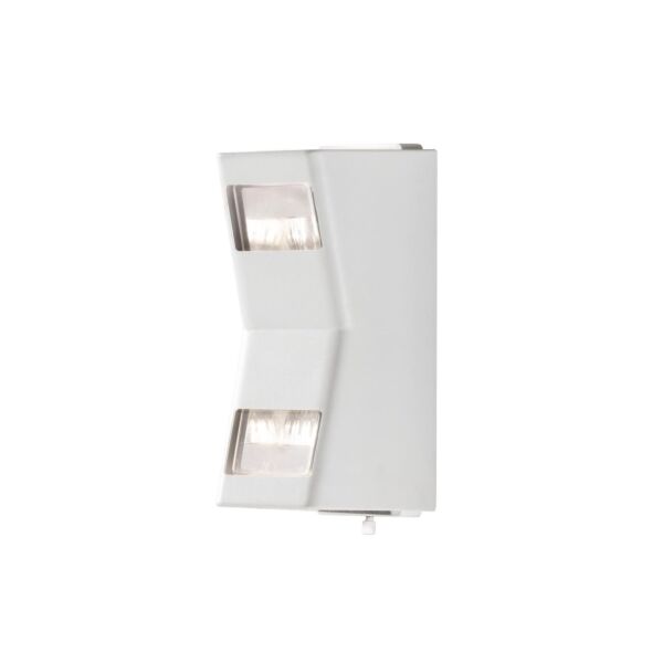 Konstsmide - Potenza - 7956-250 - White 2 Light IP54 Outdoor Wall Washer Light