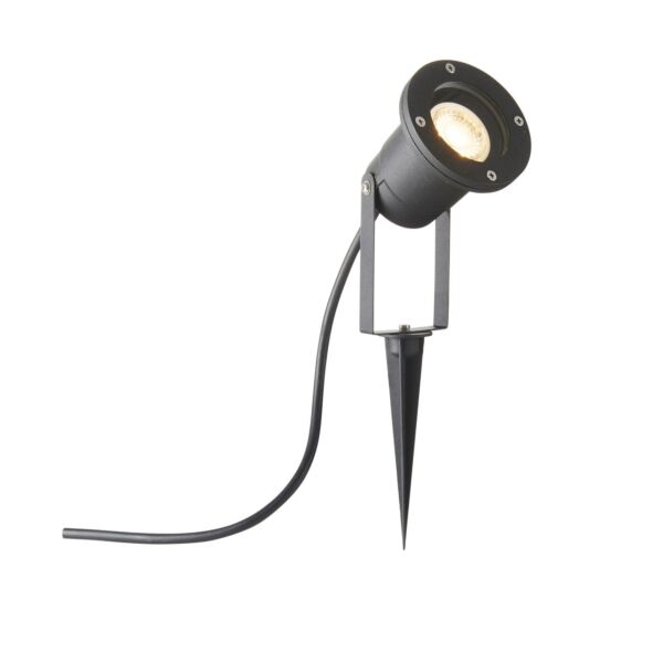 Saxby Lighting - Opaz MV - Polgu10 - Black Clear Glass IP65 Outdoor Spike Light