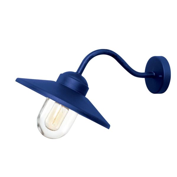 Elstead Lighting - Klampenborg - KLAMPENBORG-NVB - Blue Clear Glass IP44 Outdoor Wall Light