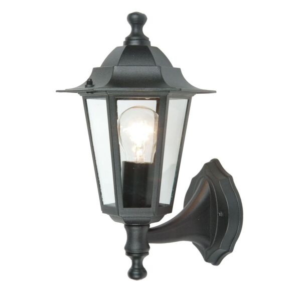 Lutec - Corniche - 5112102012 - Black Clear Glass IP44 Outdoor Wall Light