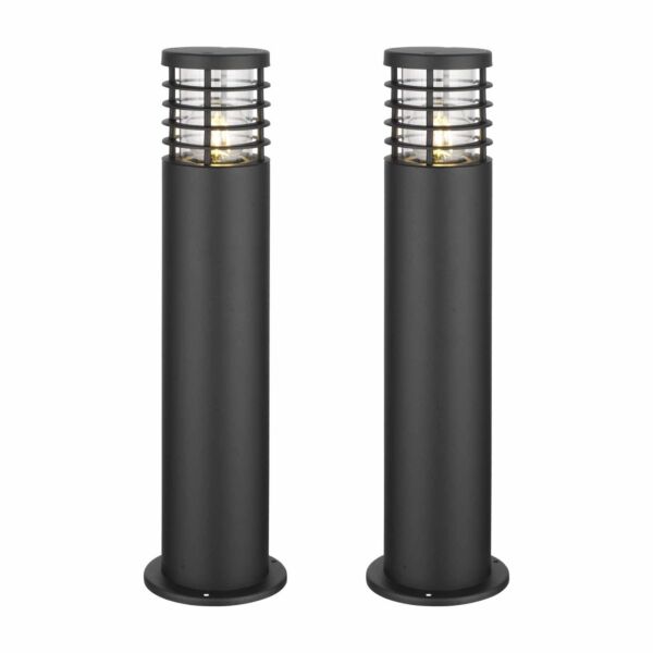 Set of 2 Bloom - Black IP44 Outdoor 50cm Post Lights