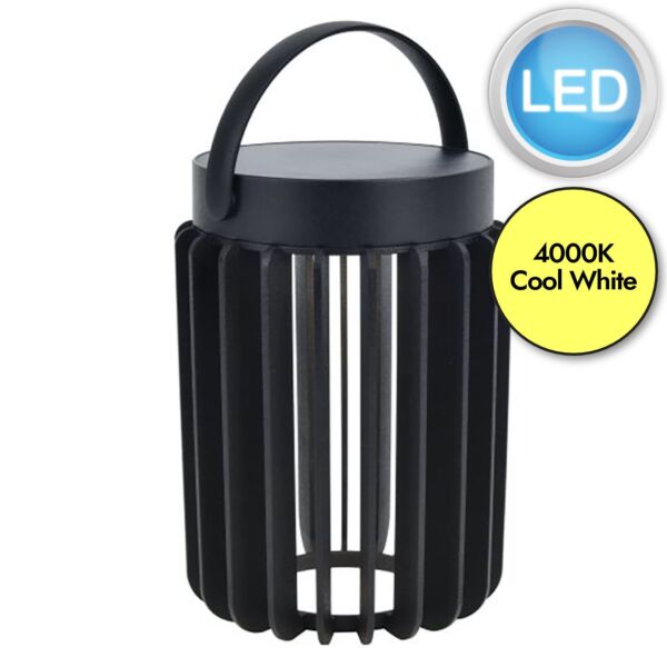 Lutec - Kozy - 6933701330 - LED Black Clear IP44 Outdoor Portable Lamp