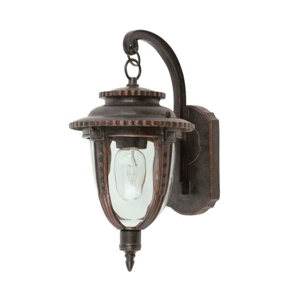 Elstead Lighting - St Louis - STL2-M-WB - Weathered Bronze Clear Glass IP44 Outdoor Wall Light