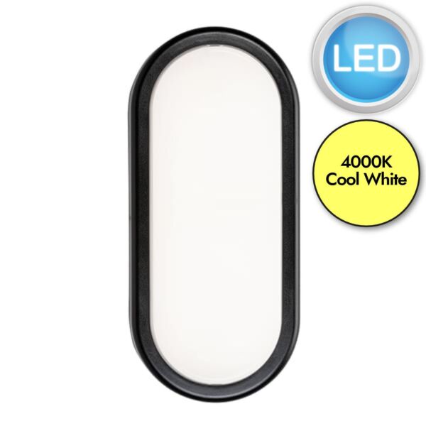 Saxby Lighting - Pillo - 78845 & 78620 - LED Black Opal IP54 12w Plain Bezel Outdoor Bulkhead Light