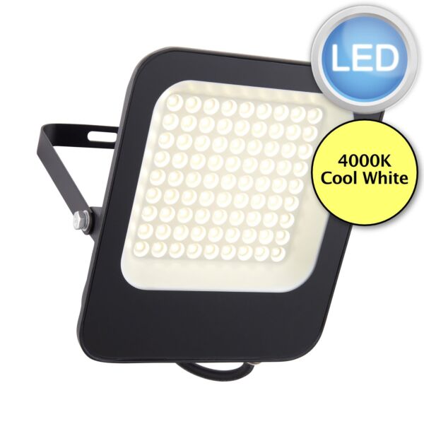 Saxby Lighting - Guard - 107635 - LED Black Clear Glass IP65 Outdoor Floodlight