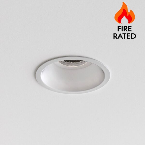 Astro Lighting - Minima Slimline Round Fixed 1249034 - IP65 Fire Rated Matt White Downlight/Recessed