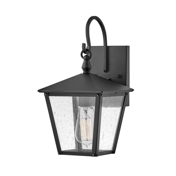 Hinkley Lighting - Huntersfield - HK-HUNTERSFIELD2-S-BK - Black Clear Seeded Glass IP44 Outdoor Wall Light