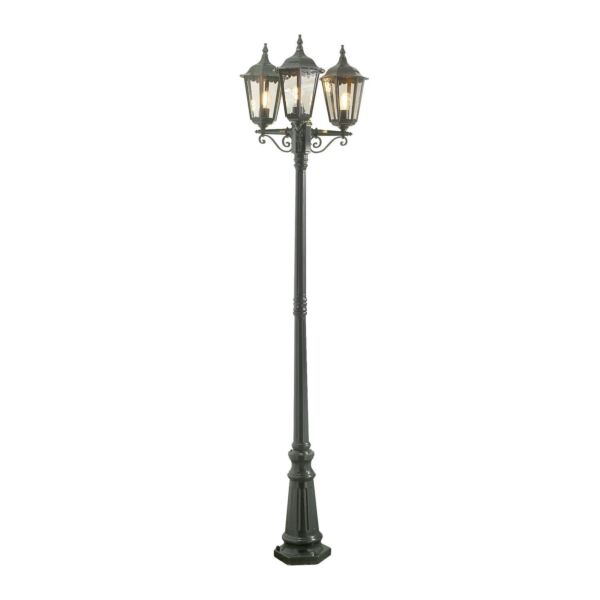 Konstsmide - Firenze - 7217-600 - Green 3 Light Outdoor Lamp Post