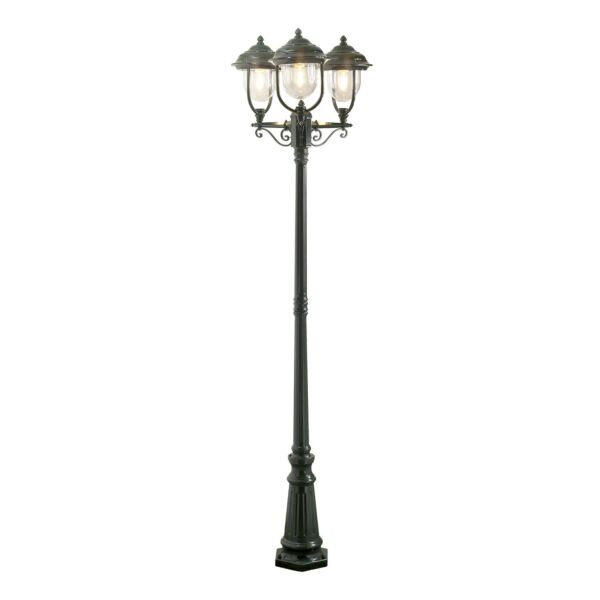 Konstsmide - Parma - 7227-600 - Green 3 Light Outdoor Lamp Post